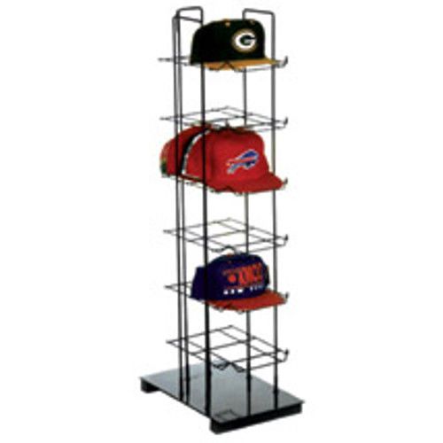 New 6 Tier Baseball Counter Top Display 36 Caps Hat Tower 38&#034; Black Rack