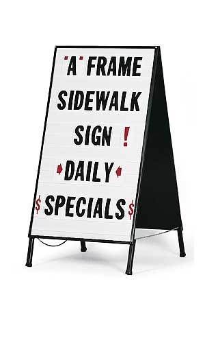 Popup window sign display new! white sidewalk a frame for sale