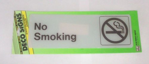 Hy-Ko D-6 Self-Adhesive Commercial Deco &#034;NO SMOKING&#034; Sign