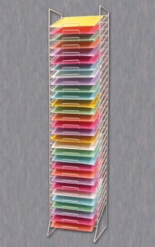 30 slot 12&#034; x 12&#034; tower scrapbook paper storage display rack black finish for sale