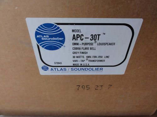 NEW IN BOX ATLAS SOUND APC-30T WIDE ANGLE HORN LOUD SPEAKER