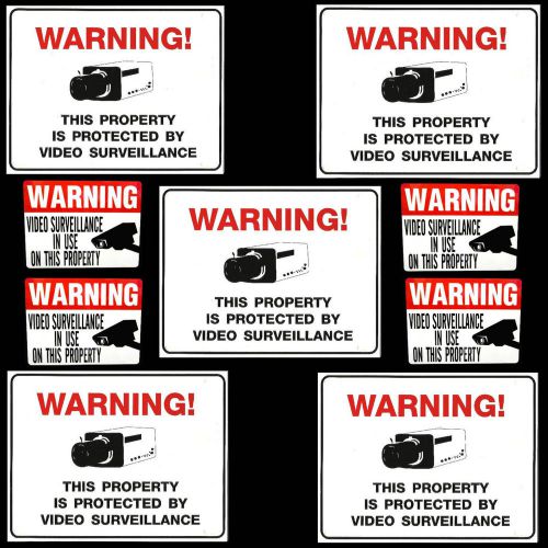 Water proof spy cam video security camera warning signs+window door sticker lots for sale