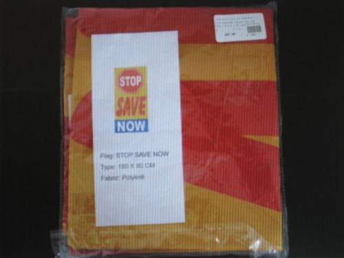Boomer Flag STOP SAVE NOW 180 x 90 CM New In Package
