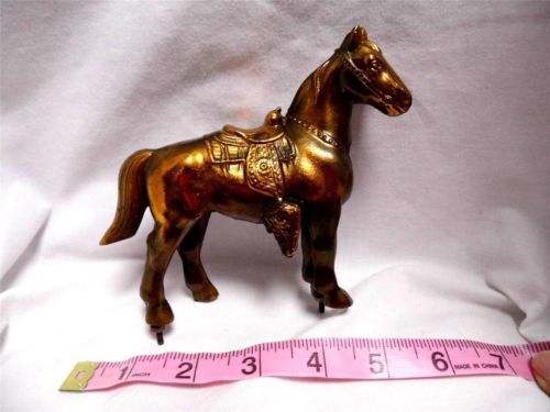 Excellent Vintage Cast Metal Bronze Color Western Horse Tapadero Trophy Topper
