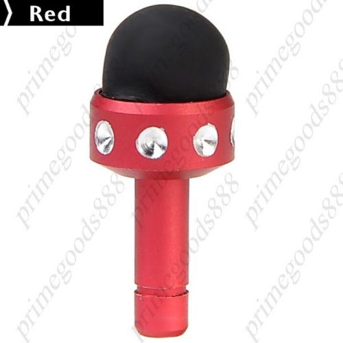 2 in 1 Capacitive Touch Pen Earphones Anti Dust Plug cheap discount low Red