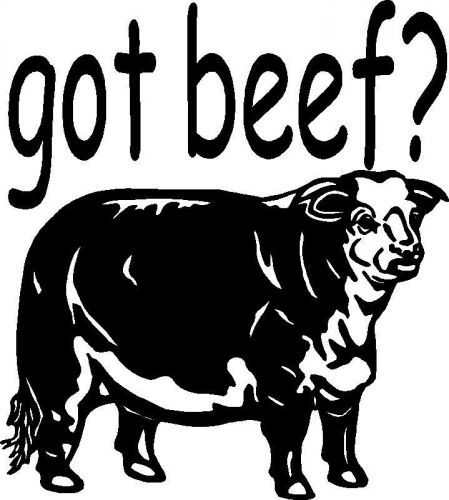 Got Beef? Bull/Steer Sticker Decal Cattleman/Ranch
