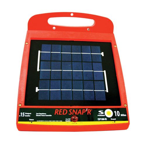 Red Snap&#039;r ESP10M-RS 10-Mile Solar Power Low Impedance Electric Fence Controller