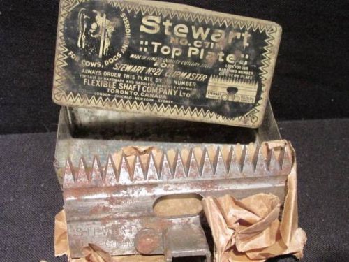 Stewart  c71m top plated no 21 clipmaster dog, cow, horse in original metal box for sale