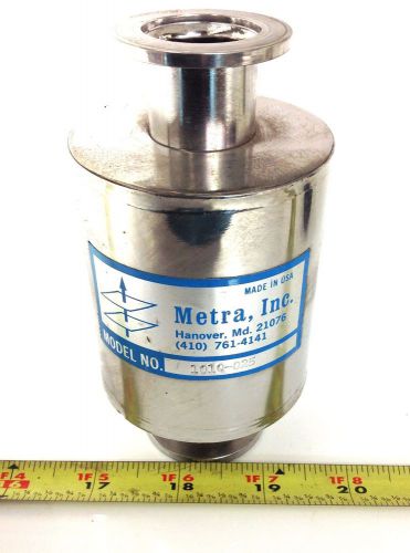 METRA INC. STAINLESS STEEL VACUUM FILTER WITH FLANGE 1010-025