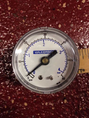 Wilkerson 60 psi 4 bar 1/4&#034; air or steam pressure gauge rrp-95-230 for sale