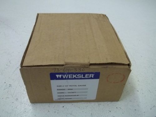 Weksler aa442ph4lw 4-1/2&#034; royal gauge range:200*new in a box* for sale
