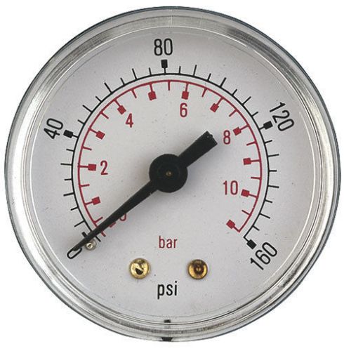 Air pressure guage 1/8 bsp rear entry 40mm dial 0-160psi bx for sale