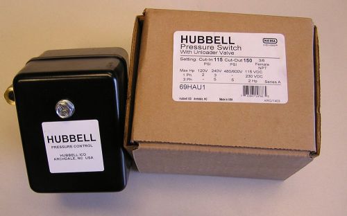 69hau1 air compressor pressure switch 115-150psi w/unloader furnas/hubbell usa for sale