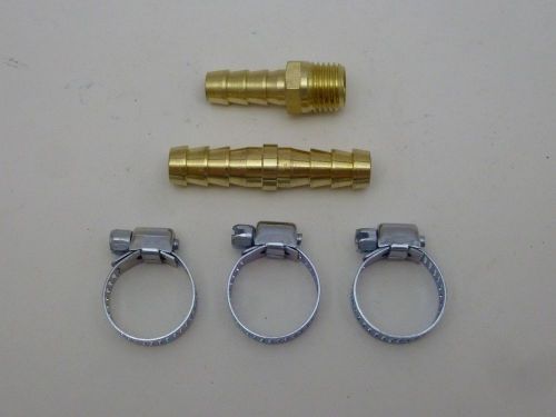 5 pc 3/8&#034; air hose repair kit for air tools hose end mender and clamp 1/4&#034; npt for sale