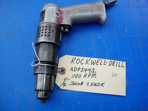 Rockwell - pneumatic drill - adp-2442, 1100 rpm, 1/4&#034; jacobs chuck for sale