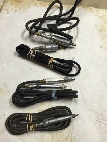 Lot of 5 pencil air grinders for parts dotco chicago pneumatic and foredom (mm) for sale