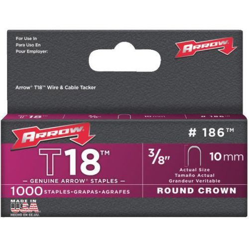 Arrow fastener 186 staple round head-3/8&#034; staple for sale