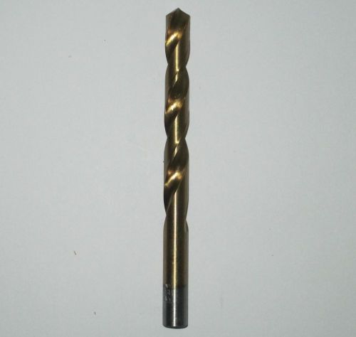 New 7/16&#034; titanium nitride high speed steel drill bit 5-1/4&#034; oal; $1 off 2nd+ for sale
