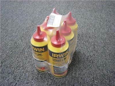(6) irwin strait-line red marking chalk refill 64902 for sale