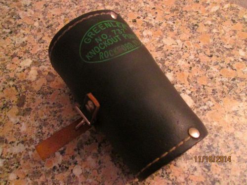VERY NICE Greenlee No. 737 Knockout Punch &amp; Dies Tool Set Leather Case ONLY
