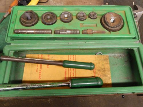 Greenlee 1806 Ratchet Knockout Punch Driver w/ Punches and Dies 1/2-2&#034;