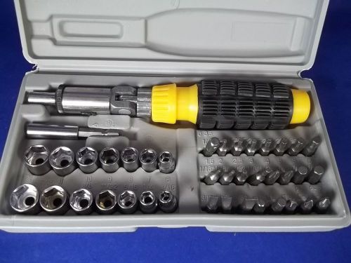 Ratchet screwdriver set with bits and sockets 41 pc for sale