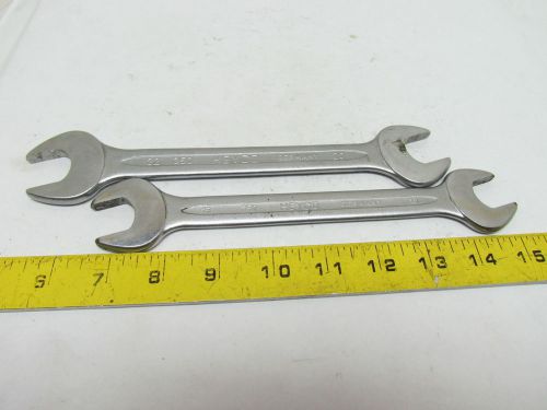 Heyco 350 Double Open End Metric Wrench 19x18mm, 22x20mm Chrom-Vanadium Lot of 2