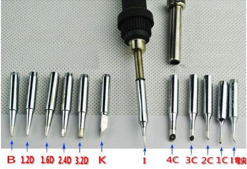 12 pcs solder soldering iron station tip 900m-t rework lead free for atten hakko for sale