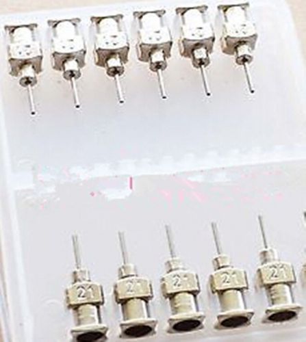 12pcs 21Ga Blunt stainless steel dispensing syringe needle tips 1/4&#034;