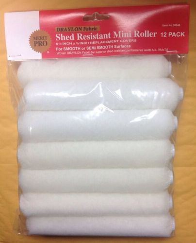 Merit Pro 00148 Shed Resistant Mini Roller 6 1/2&#034; x 3/8&#034; 12Pack