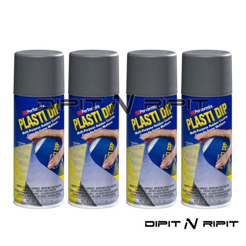 Performix Plasti Dip 4 Pack Matte Dark Gray Spray Cans Rubber Coating