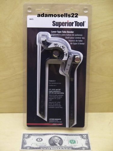 SUPERIOR TOOL LEVER TUBE BENDER, 3 SIZE, 1/4&#034; 5/16&#034; 3/8&#034;, COPPER ALUMINIUM STEEL