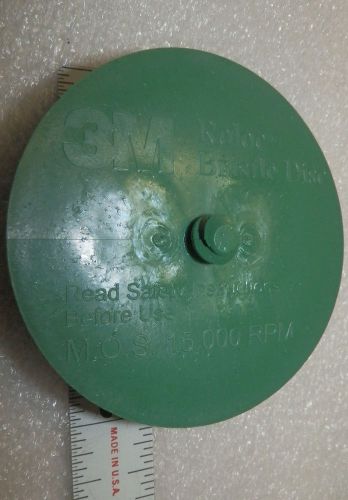 One 3m radial roloc bristle disc 3&#034;  green 50 grit 15,000 rpm new  (( br1 )) for sale