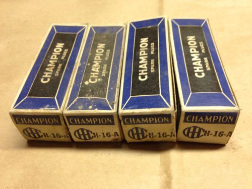 4 Antique Champion International Harvester H-16-A Spark Plugs NOS in boxes