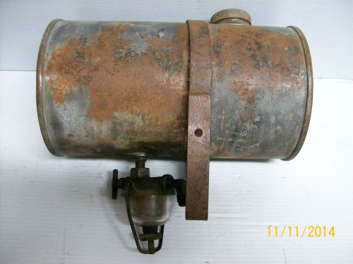 Antique Small Engine  Fuel Tank W/ Tillotson Glass Sentiment Filter Bowl