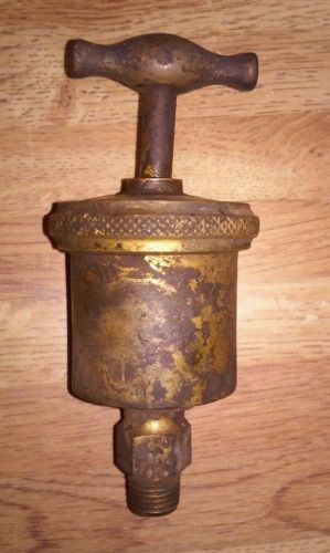 Antique steam hit miss lukenhiemer no.1 marine oiler lubricator grease cup oil
