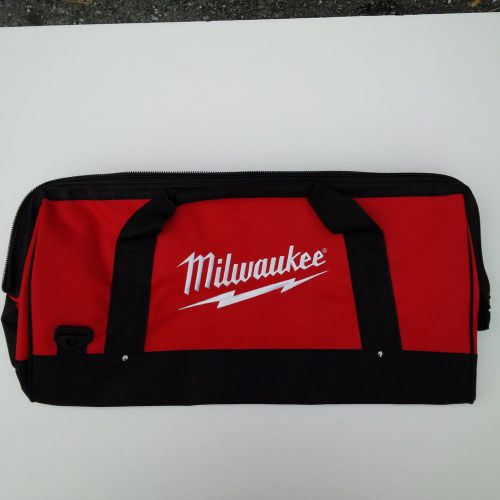 New Milwaukee 22&#034; Heavy Duty Canvas Tool Bag/Case W/ Strap, 18V 12 14 18 Volt