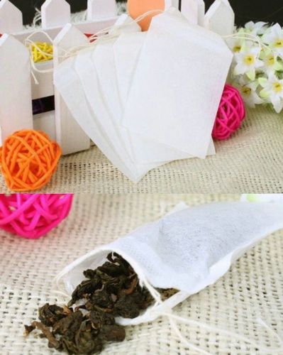 100pcs/lot Disposable Tea String Heat Seal Filter Paper Bag Herb Loose Teabags