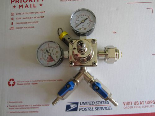 Dual gauge pressure regulator for draft beer kegerator or other applications for sale