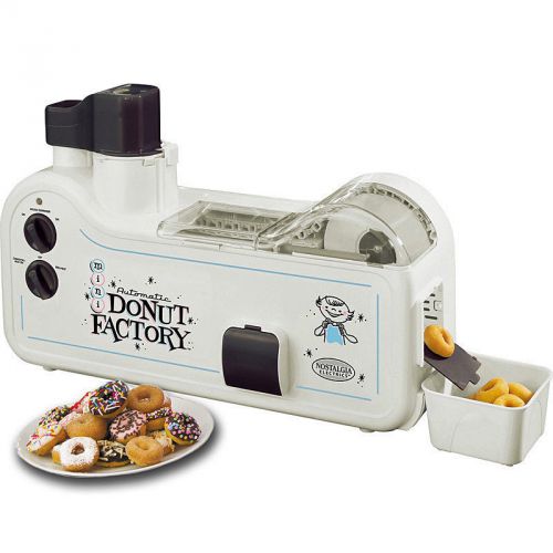 MINI DONUT MAKER FACTORY ~NOSTALGIA ELECTRICS AUTOMATIC DOUGHNUT MACHINE MDF-200