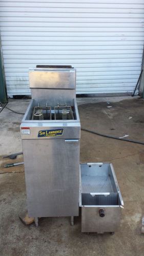 Sir lawrence natural gas fryer lg400 with cleaning filter grease cart for sale