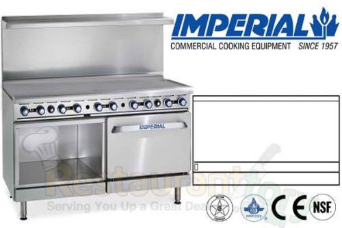 Imperial commercial restaurant range 60&#034; griddle w/ oven/cab nat gas ir-g60-xb for sale