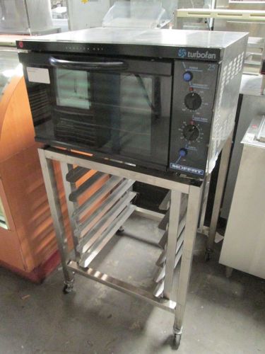 *used* moffat e35 turbo fan bakery convection oven w/ stand, pan rack for sale