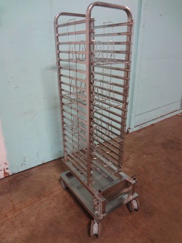&#034;henny penny&#034; h.d. commercial s.s. roll-in cart w/chicken racks for scg 201 oven for sale