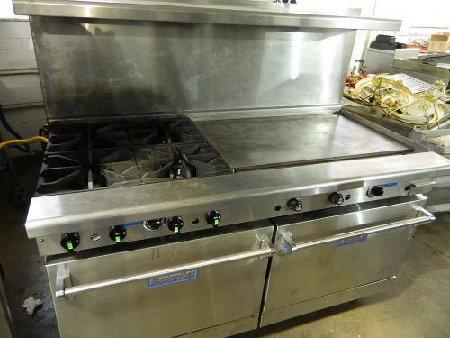 Imperial ir-4-g36-cc 60&#034; gas range w/4 burners 36&#034; griddle &amp; 2 convection ovens for sale