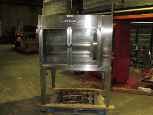 HARDT 35 INFERNO GAS ROTISSERIE OVEN CHICKEN/RIBS DISPLAY SPITS REAR CONTROLS