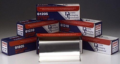 Durable Packaging Standard Aluminum Foil Roll, 12&#034; Width x 500&#039; Length New