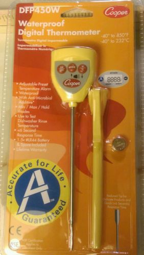Cooper atkins dfp450w-0-8 -40 to 450°f pocket thermometer waterproof *new* for sale