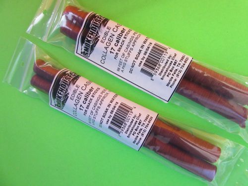 FOUR 17 mm collagen Sausage Snack Stick Pepperoni &amp; Slim Jim Casings for 32 lbs