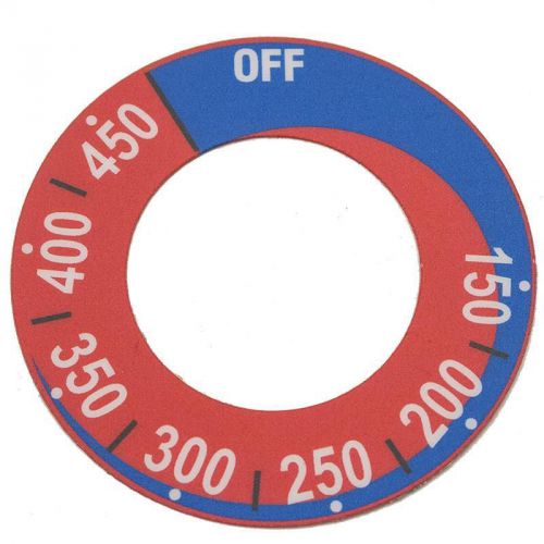 Thermostatic temperature control replacement decal -new for sale